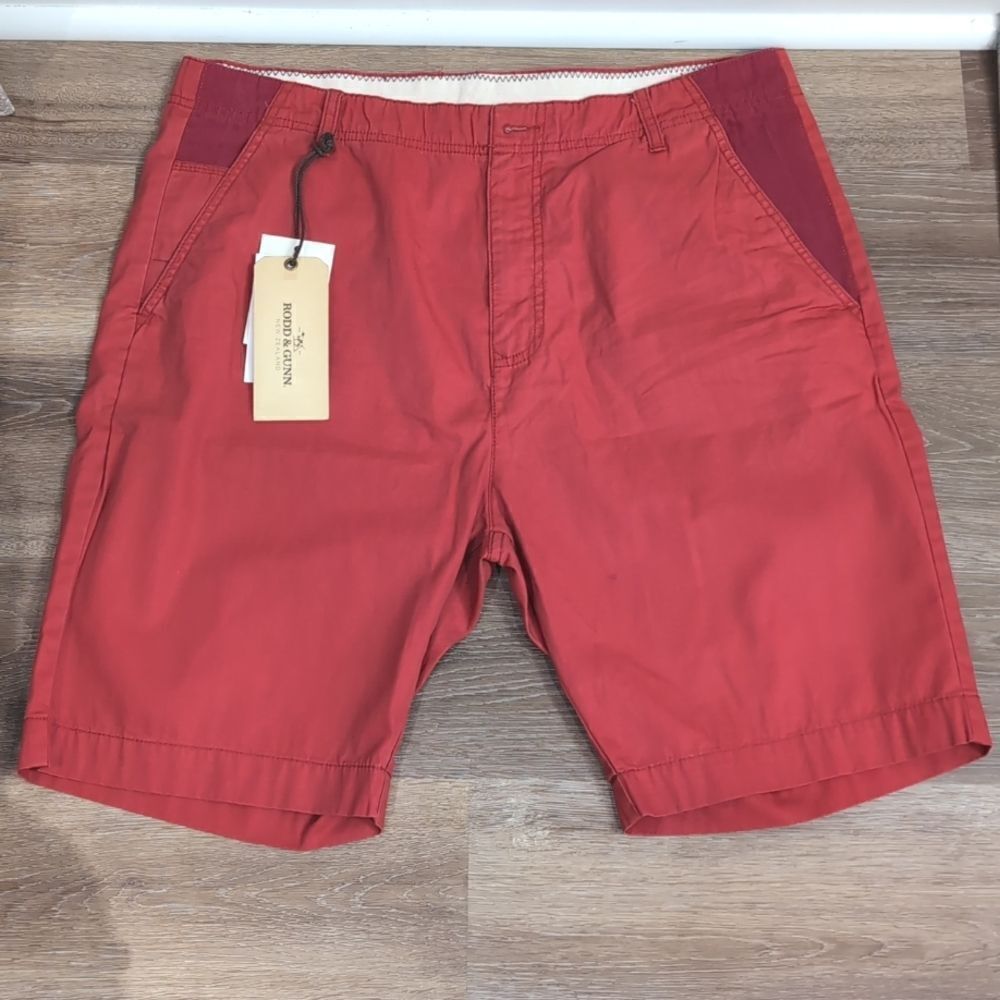 Rodd & Gunn Mornington Short In Chilli Red Men’s Size 36 NWT - Picture 3 of 13